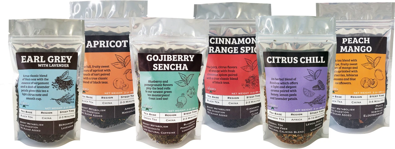 Ashbys® 3oz Loose Tea Bag Assortment 6/cs 3 Ashbys® 3oz Loose Tea Bag Assortment 6/cs