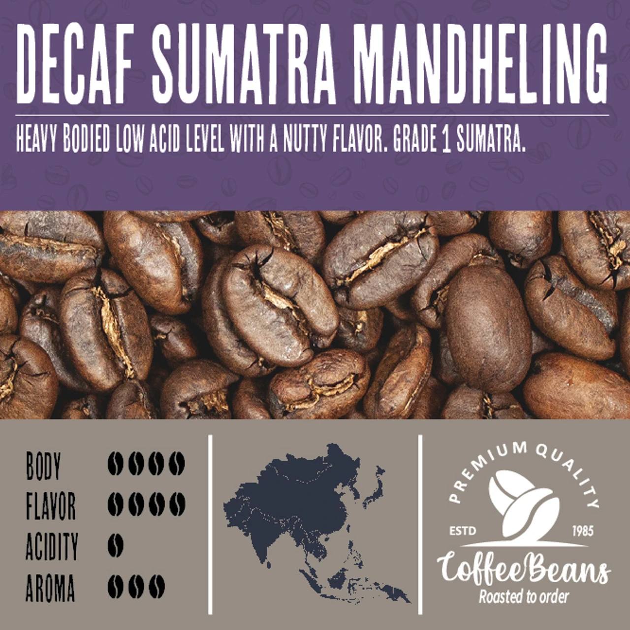 Decaf Sumatra Mandheling 5lb 3 Decaf Sumatra Mandheling 5lb
