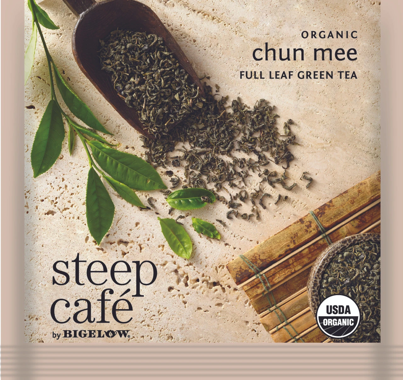 Steep Cafe Organic Chun Mee 50/cs 3 Steep Cafe Organic Chun Mee 50/cs